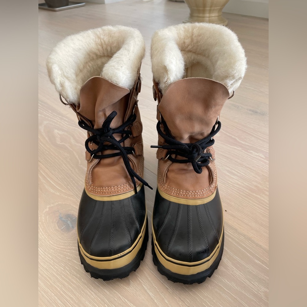 Vintage Sorel Caribou WOOL Snow Boots - from 1990s - Pristine  - Sz 10